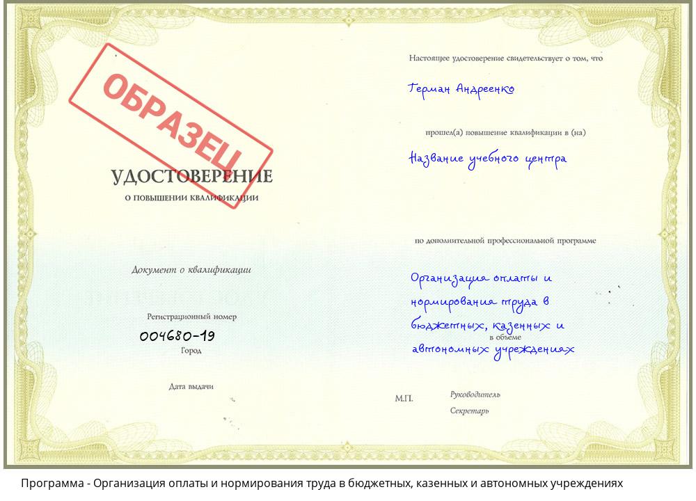 Организация оплаты и нормирования труда в бюджетных, казенных и автономных учреждениях Южно-Сахалинск